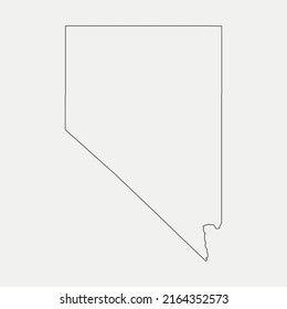 Map of Nevada - United States outline silhouette graphic element Illustration template design
