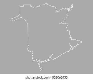 Map New Brunswick: vector de stock (libre de regalías) 532062433