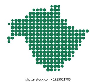 Mapa de New Brunswick en blanco