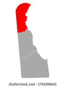 Mapa del Nuevo Castillo de Delaware en blanco