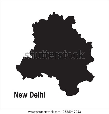 Map of New Delhi vector illustration symbol design