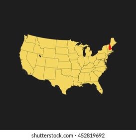 map of New Hampshire