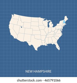 map of New Hampshire