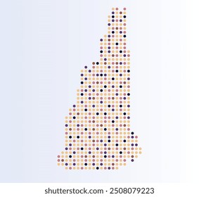 Mapa del Nuevo estado de Hampshire desde puntos