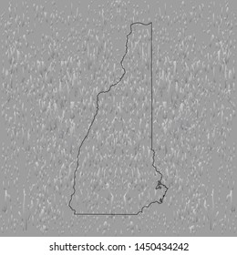 map of  New Hampshire . vector illustration