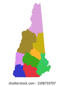 Map of New Hampshire as vector illustration