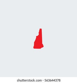 Map of New Hampshire Vector Illustration 