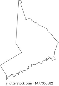 Map of New Haven County in the state of Connecticut