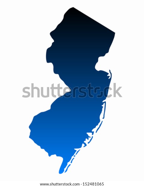 Map New Jersey Vector De Stock Libre De Regal As