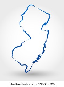 Map Of New Jersey. Map Concept