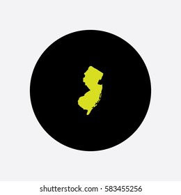 Map of New Jersey Illustration

