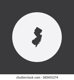 Map of New Jersey Illustration

