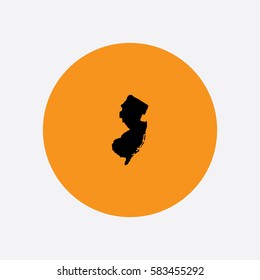 Map of New Jersey Illustration

