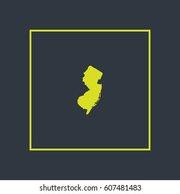 Map of New Jersey Illustration

