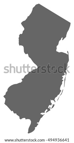 Map New Jersey United States Stock Vector (Royalty Free) 494936641 ...