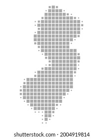 Map of New Jersey as vector illustration