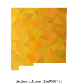 Map of New Mexico - Gold Polygonal Design For Your. Vector illustration eps 10.