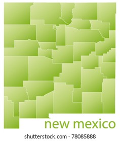 map of new mexico state, usa