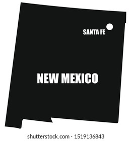 Map of New Mexico. map USA vector
