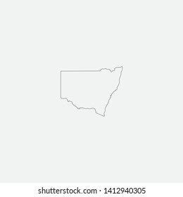 Map of New South Wales - Australia graphic element Illustration template