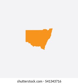 Map of New South Wales - Australia Vector Illustration

