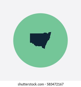 Map of New South Wales - Australia Vector Illustration

