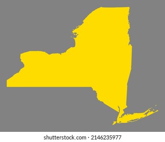 Map of New York on gray