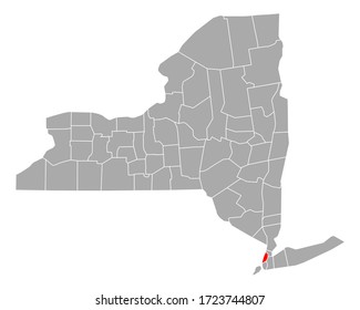 Map of New York in New York on white