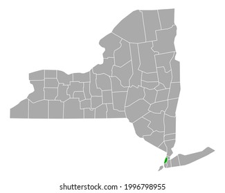 Map of New York in New York on white