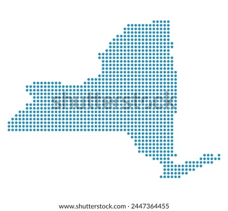 Map of New York state from dots
