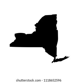 map of new York state. vector illustration