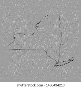 map of New York. vector illustration
