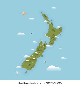 map New Zealand