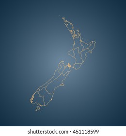 map of New Zealand