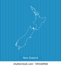 map of New Zealand