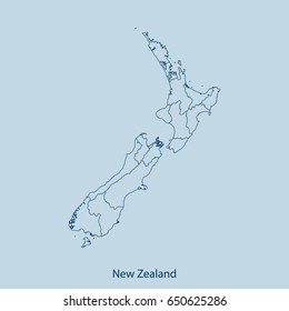 map of New Zealand