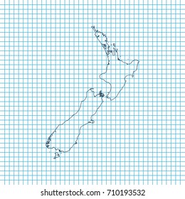 map of New Zealand