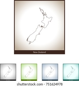 map of New Zealand