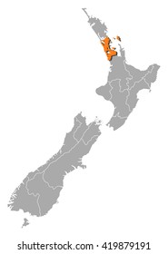 Map - New Zealand, Auckland