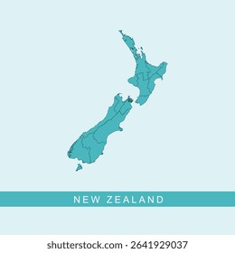 Map of New Zealand Isolated Vector – Ideal for Websites, Infographics, Travel, Reports, and Global Projects