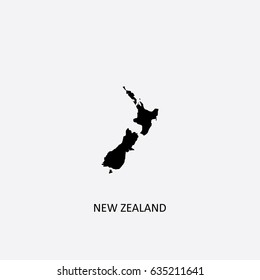 Map of New Zealand Vector Illustration

