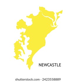 Map of Newcastle vector illustration