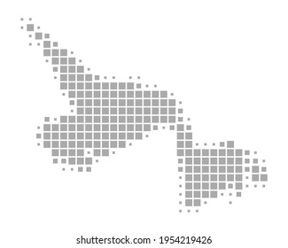 Mapa de Terranova y Labrador como ilustración vectorial