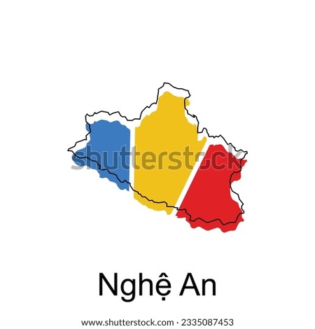 Map of Nghe An Geometric Vector Design Template,suitable for your company Imagine de stoc © 