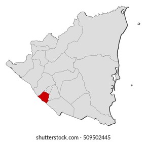 Map - Nicaragua, Carazo