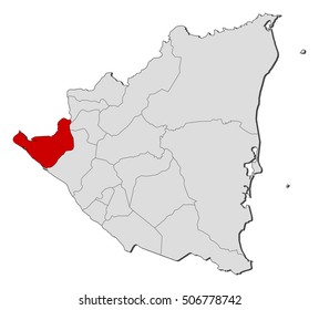 Map - Nicaragua, Chinandega