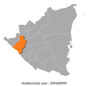 Map - Nicaragua, Leon