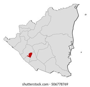 Map - Nicaragua, Masaya