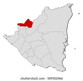 Map - Nicaragua, Nueva Segovia