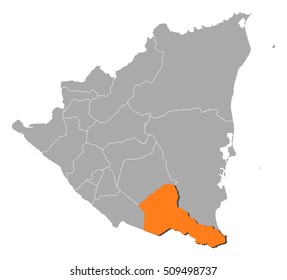 Map - Nicaragua, Rio San Juan